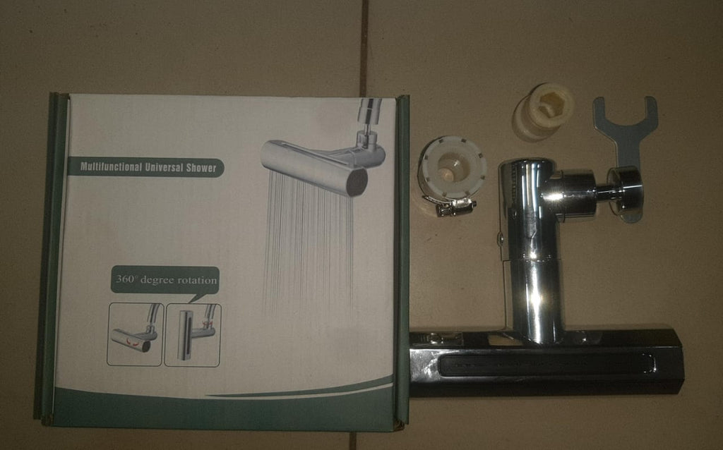 Multifunctional Kitchen Sink Waterfall Faucet Pressurized Shower Bubbler Splash-proof 4 Modes Spout Bathroom Basin Tap Extender Adapter