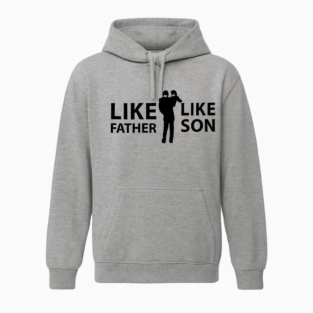 New Summer Collection Full Grey Hoodie Father And Son Printed For Men And Boys (Extra Large)