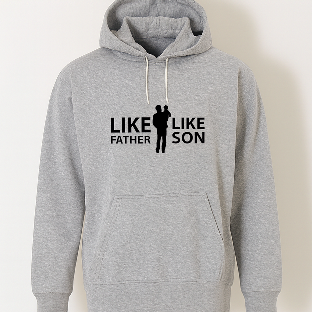 New Summer Collection Full Grey Hoodie Father And Son Printed For Men And Boys (Extra Large)