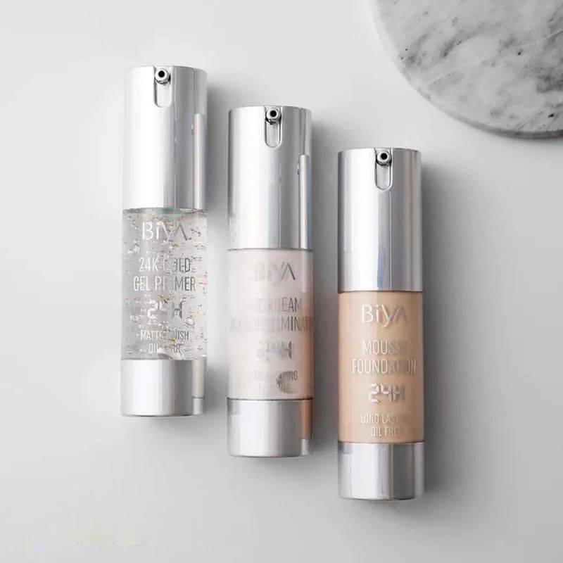 3in1 BIYA 24k Gold Gel Primer Foundation Highlighter Set | Best Quality Foundation Highlighter