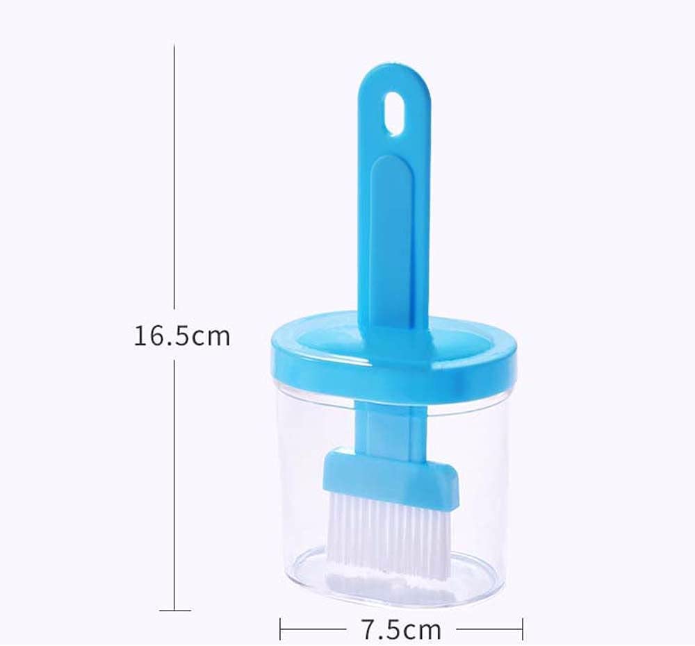 Plastic Oil Bottle Seasoning Dispenser with Silicone Rubber Bristle Brush for BBQ, Oil Brush Bottle Set Oil Storage Container for Kitchen (Multicolor)