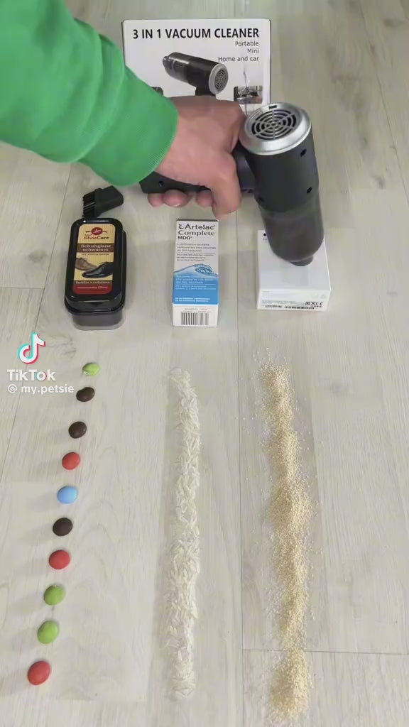 3 in 1 Portable Wireless Vacuum Cleaner – High Power Suction, Air Pump & Duster for Home, Car & Laptop