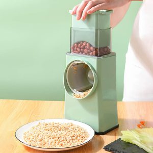 Vegetable Cutter Multifunctional Manual Rotary Cheese Grater Shredder - Wider Hopper Round Mandolin Drum Slicer Cutter for Kitchen (random color )